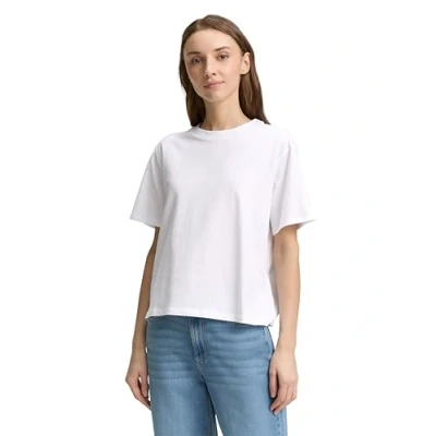 Abbildung von TOM Tailor Denim BOXY FIT Tshirt basic, Damen, Größe: Medium, White