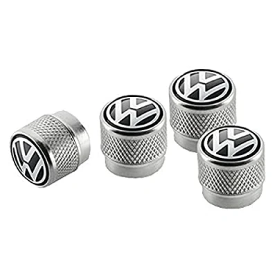 Abbildung von Volkswagen 000071215A Aluminium Ventilkappen mit VW Logo