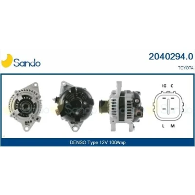 Abbildung von SANDO 2010102.0 Lichtmaschine 12V 90A VOLKSWAGEN: Transporter 4 Bus, Golf Schrägheck, Kastenwagen, SKODA: Fabia I Schrägheck