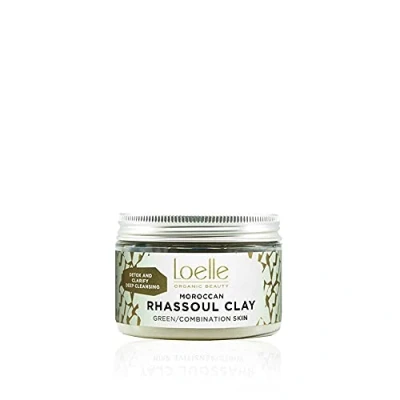 Abbildung von Loelle Reine grüne Tonerde Pulver Natürliches Mittel gegen Akne und Mitesser, ideal für fettige &amp; Mischhaut Mattierende reinigende Gesichtsmaske Rhassoul Creme aus Marokko (150g)
