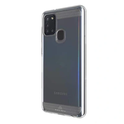 Abbildung von Black Rock Hülle Air Robust Case für Samsung Galaxy A21s I Durchsichtiges Cover, TPU, Dünn, kabelloses Laden (Transparent)