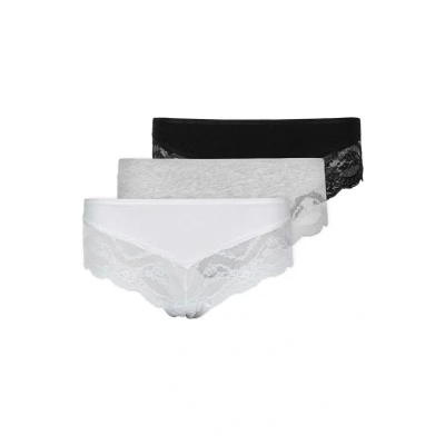 Abbildung von Snocks 3 PACK LACE Panties, Damen, Größe: Medium, Mix (weiß hellgrau schwarz)