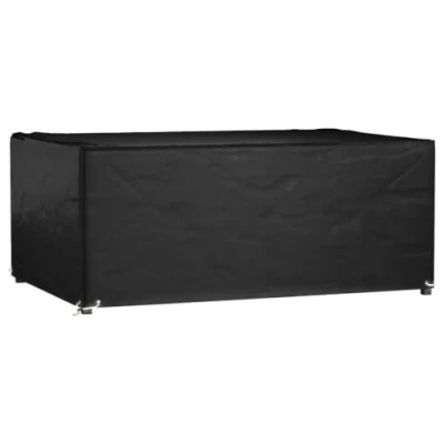 Abbildung von vidaXL Gartenmöbel Abdeckung, Abdeckplane Wasserdicht UV beständig, Rechteckig Schutzhülle mit 8 Ösen, Garnitur Schutzhaube für Rattanmöbel, 180x122x75cm
