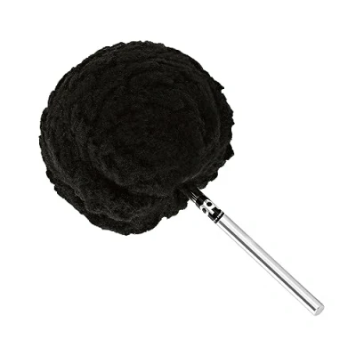 Abbildung von Meinl Percussion Woolly Mammoth Schlägel Fußpedal Zubehör für Cajon Fellschlägel Kunstfell, Schwarz (CPB5)