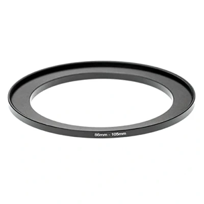 Abbildung von vhbw Step Up Ring Adapter von 86 mm auf 105 für Kamera Objektiv Filteradapter, Aluminium (Eloxiert), Matt Schwarz