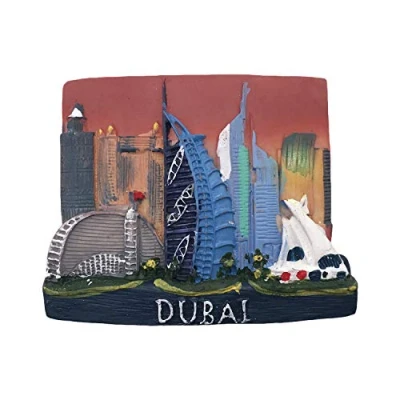 Abbildung von 3D Dubai Kühlschrankmagnet, Touristensouvenirs, Kunstharz, magnetische Aufkleber, Heim und Küchendekoration aus China