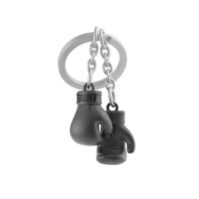 Abbildung von METALMORPHOSE Schlüsselanhänger aus Metall 3D Boxhandschuhe Leidenschaft Sport, Geschenk für Herren, Damen, Olympische Spiele, Schwarz , one size, Modern