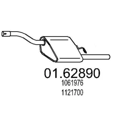 Abbildung von MTS 01.62890 Endschalldämpfer 1040 FORD: Focus Mk1 Kasten / Kombi, Kombi