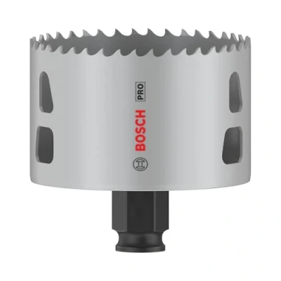 Abbildung von Bosch 1x PRO Multi Material Power Change Plus Lochsäge (für Weichholz, Trockenbauwand, Ø 76 mm, Professional Zubehör Bohrmaschine/Schrauber)