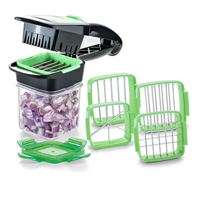 Abbildung von Genius Gemüseschneider Nicer Dicer Quick, 5 in 1 Multischneider, austauschbaren Messereinsätzen