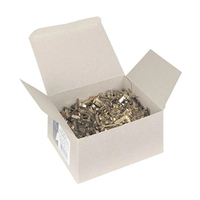 Abbildung von ALCO Albert 590/6 Flachkopfklammern, vermessingt, Länge 19 mm, 1000 Stück