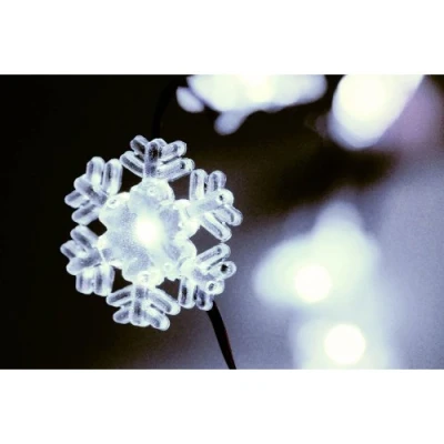 Abbildung von HAB &amp; GUT LED004 Mini LED Lichterkette 20, SCHNEEKRISTALL Weiss, 130 cm, Batterie EISKRISTALL
