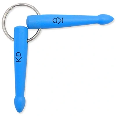 Abbildung von keepdrum Schlüsselanhänger Drumsticks Blau Geschenk für Schlagzeuger
