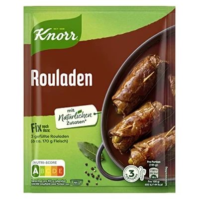 Abbildung von Knorr Fix Würzmischung Rouladen für ein leckeres Fleischgericht ohne geschmacksverstärkende Zusatzstoffe 31 g 1 Stück
