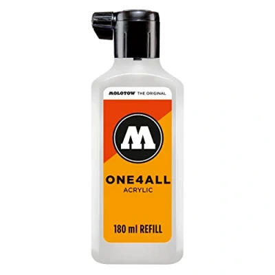 Abbildung von Molotow ONE4ALL Refill Acryl, Farbe 160 signal weiß 180 ml, Nachfülltinte für Permanentmarker
