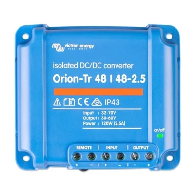 Abbildung von Victron Energy Orion Tr Spannungswandler 48/48 Volt 2.5 Ampere 120 Watt IP43 Geschützt DC Konverter für Doppelbatteriesysteme Isoliert