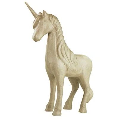 Abbildung von Decopatch LA007O Träger L aus Pappmaché, Einhorn, 40 x 13 55 cm, zum Verzieren, Kartonbraun