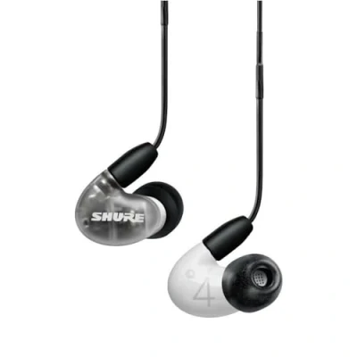 Abbildung von Shure AONIC 4 kabelgebundene Sound Isolating Ohrhörer, detailreicher Klang, Zweifach Hybrid Treiber, In Ear, abnehmbares Kabel, hochwertig und robust, kompatibel mit Apple Android Geräten Weiß