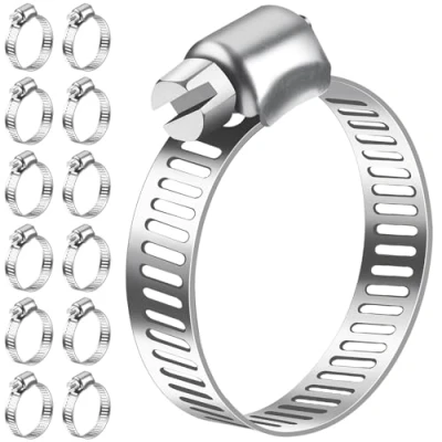 Abbildung von Bolatus Schlauchschellen 16 25mm, 12 Stk Schlauchklemme Edelstahl 304 Einstellbare Schraubschellen, Rohrschellen Sortiment für Poolschlauch, Haus Gas Rohr, Gartenschlauch