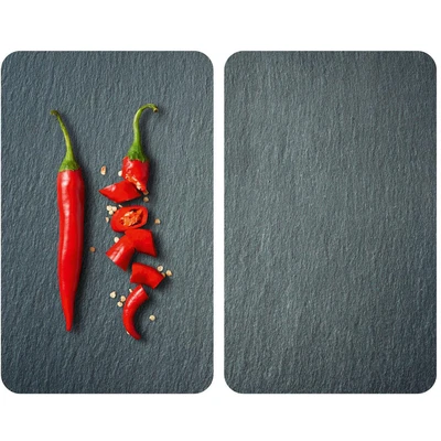 Abbildung von WENKO Herd Abdeckplatte &quot;Cayenne&quot;, (Set, 2 tlg.), aus gehärtetem Glas von