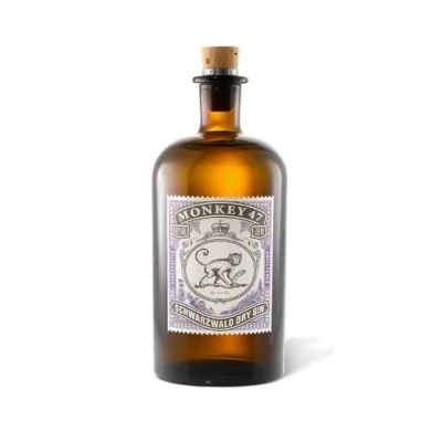 Abbildung von Monkey 47 Schwarzwald Dry Gin Harmonischer Ultra Premium mit Wacholderaroma &amp; frischen Zitronen und Fruchtnoten 1 x 0,5 L 500 ml (1er Pack)
