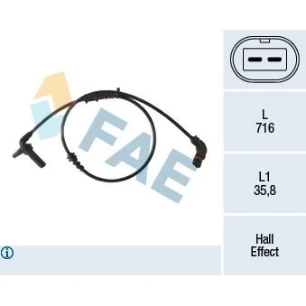 Abbildung von Sensor, Raddrehzahl FAE 78488