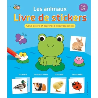Abbildung von Les animaux Livre de stickers: stickers Colle, colorie et apprend nouveaux mots