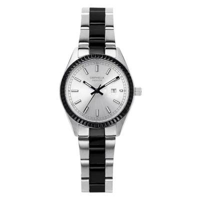 Abbildung von Orphelia Fashion Damen Analog Uhr Descent mit Edelstahl, Silber/Schwarz