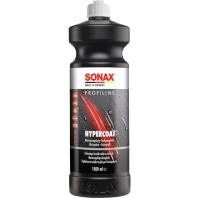 Abbildung von SONAX PROFILINE Hypercoat (1 Liter) verdrängt überschüssiges Wasser bei der Fahrzeugwäsche und lässt die Oberflächen schnell ohne Wasserflecken trocknen Art Nr. 06773000