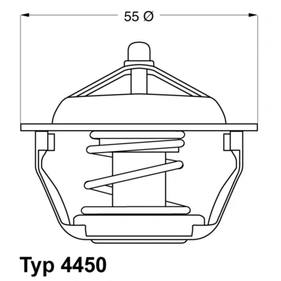 Abbildung von WAHLER 4450.83D Kühlwasserthermostat 83 mit Dichtung FIAT: Ducato II Pritsche/Fahrgestell, Bus, Kastenwagen