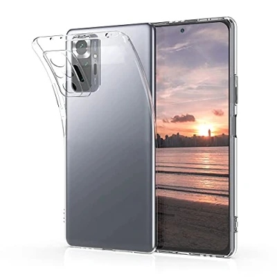 Abbildung von kwmobile Hülle kompatibel mit Xiaomi Redmi Note 10 Pro Silikon Handyhülle Transparent Handy Case in