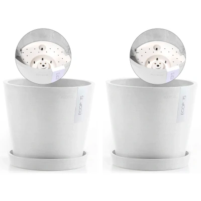 Abbildung von ECOPOTS Blumentopf &quot;Amsterdam&quot;, (Set, 2 St.), mit passenden Untersetzern