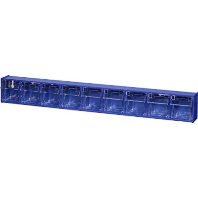 Abbildung von Allit 464450 Klappkasten Magazin VarioPlus ProFlip 9 (B x H T) 600 77 65mm Blau, Transparent 1