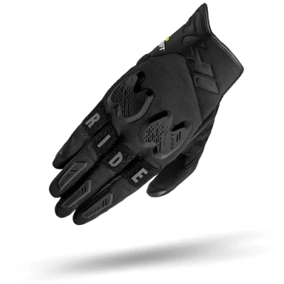 Abbildung von SHIMA DRIFT GLV Motorrad Handschuhe Damen Leder Kurze Sommer Motorradhandschuhe Schutz Touchscreen Stadt Lederhandschuhe Motorcycle Belüftet Verstärkt Perforiertes Leicht (Frauen, Schwarz, M)