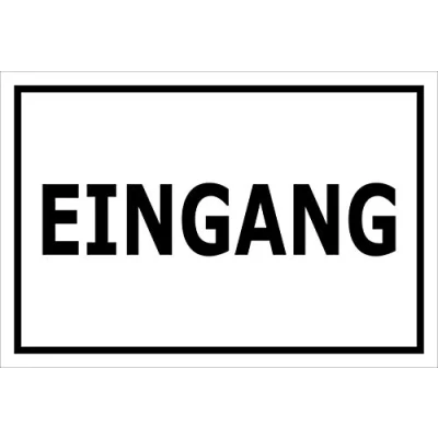Abbildung von Melis Folienwerkstatt Schild Eingang 45x30cm Bohrlöcher 3mm Hartschaum S00085 095 A 20 VAR