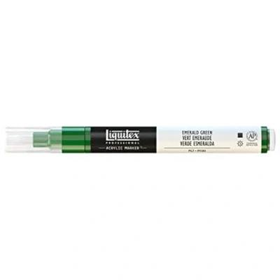Abbildung von Liquitex 4620450 Professional Paint Marker, Acrylmarker mit hochpigmentierte Acrylfarbe auf Wasserbasis für den Innenbereich &amp; Außenbereich, feine Spitze Smaragdgrün