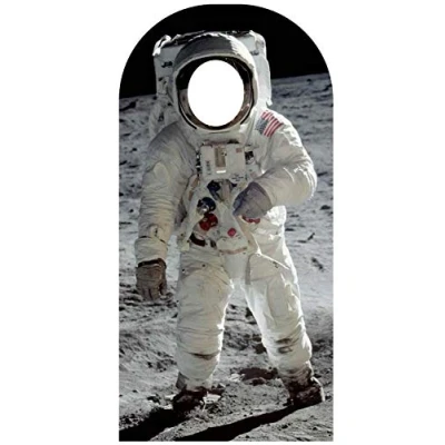 Abbildung von BundleZ 4 FanZ Buzz Aldrin Astronaut Stand In Lebensgrosse und klein Pappfiguren/Stehplatzinhaber/Aufsteller Fan Pack, 194cm x 94cm Enthält 8X10 (25X20Cm) starfoto