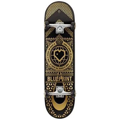 Abbildung von Centrano Unisex Erwachsene Blueprint Home Heart Skateboard Komplettboard, Mehrfarbig, 8.125&quot;