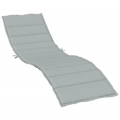 Abbildung von vidaXL Sitzauflage Sonnenliegen Auflage Melange Hellgrau 200x60x4 cm Stoff, (1 St)