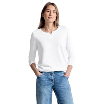 Abbildung von Cecil Damen 313172 Fenja T Shirt, Weiß (White), M EU