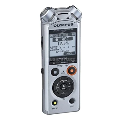 Abbildung von Olympus LS P1 Hi Res Digital Audiorekorder mit direktionalem Stereomikrofonen, direkt USB, Low Cut Filter, Rauschunterdrückung, Zoom Mikrofon, intelligenter Auto Modus, Voice Balance &amp; 4 GB Speicher