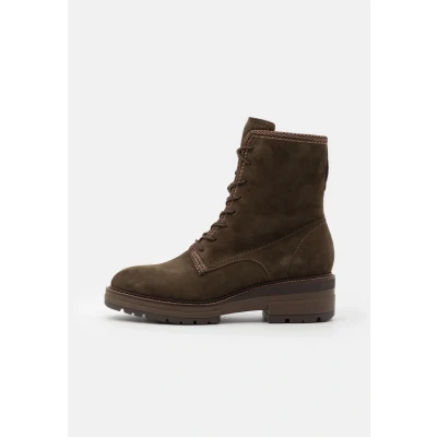 Abbildung von Tamaris Pure Relax Boots Plateaustiefelette, Damen, Größe: 38, Dark olive Schuhe