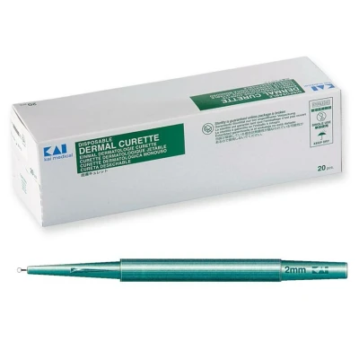 Abbildung von GiMa 22602 Curette dermatologiche, 2 mm Durchmesser, 20 Stück