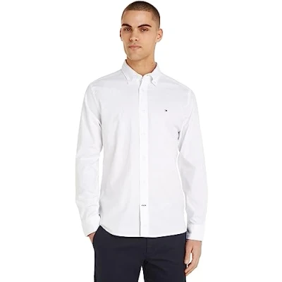 Abbildung von Tommy Hilfiger CORE FLEX Oxford Hemd, Herren, Größe: Small, White