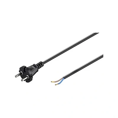 Abbildung von Goobay 58914 Universal Staubsauger Anschlusskabel; 10 m, Schwarz Konturenstecker (Typ C, CEE 7/17) auf lose Kabelenden