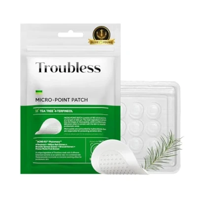 Abbildung von Troubless Trouble Patch Mikro Punkt Tea Tree Pickel Spot Clear Fleckenbehandlung 180 feine Punkte Hautprobleme 1 Packung 9 Patches