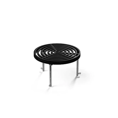 Abbildung von höfats Bowl 57 Sear Grate Gussrost Ø 26 für zusätzliche Grillfläche auf mit Plancha Ring Grillplatte höhenverstellbar, sicherer Stand Dank Dreipunktauflage inkl. Hebewerkzeug