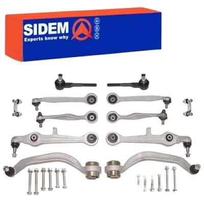 Abbildung von SIDEM 37871 Querlenker Reparatursatz Längslenker Vorderachse beidseitig mit Befestigungsmaterial AUDI: A4 B7 Avant, B6/B7 Cabrio, Limousine