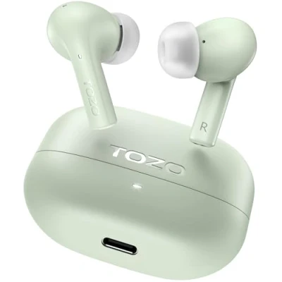 Abbildung von TOZO E2 Kopfhörer kabellos Bluetooth, 5.3 Bluetooth Kopfhörer, In Ear mit APP Steuerung, 30 Std Tiefer Bass Kabellose 2 Mikrofone, Anruf Noise Cancelling Grün