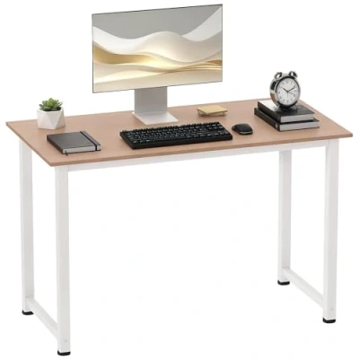 Abbildung von HOMCOM Schreibtisch Küchentisch Computertisch Arbeitstisch PC Tisch Bürotisch für Zuhause MDF Weiß 120 x 60 76 cm